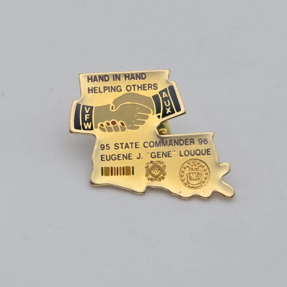 Louisiana VFW Lapel Hat Pin (Veterans of Foreign Wars) Auxiliary State Commander